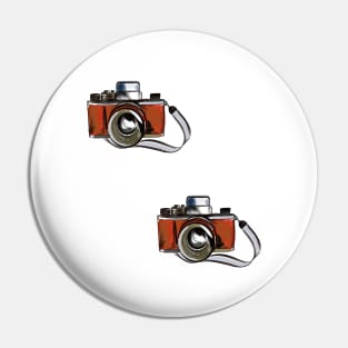 Vintage Water Color Camera Pin