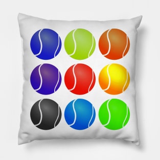 Rainbow Tennis Balls Pillow