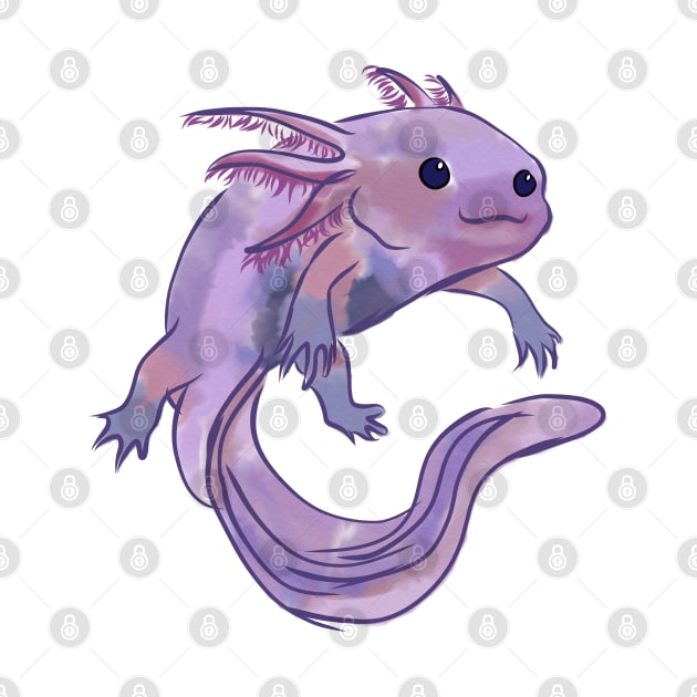 Watercolor Axolotl by aecdesign