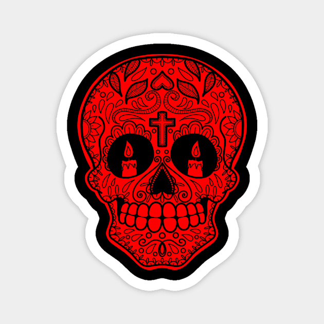 HomeSchoolTattoo sugarskull Magnet by HomeSchoolTattoo