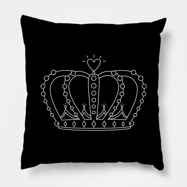 Queen's Crown Pillow by TheBanannaTheory