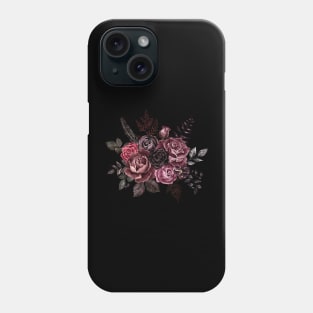 Goth style floral arrangement for addams funeral Phone Case