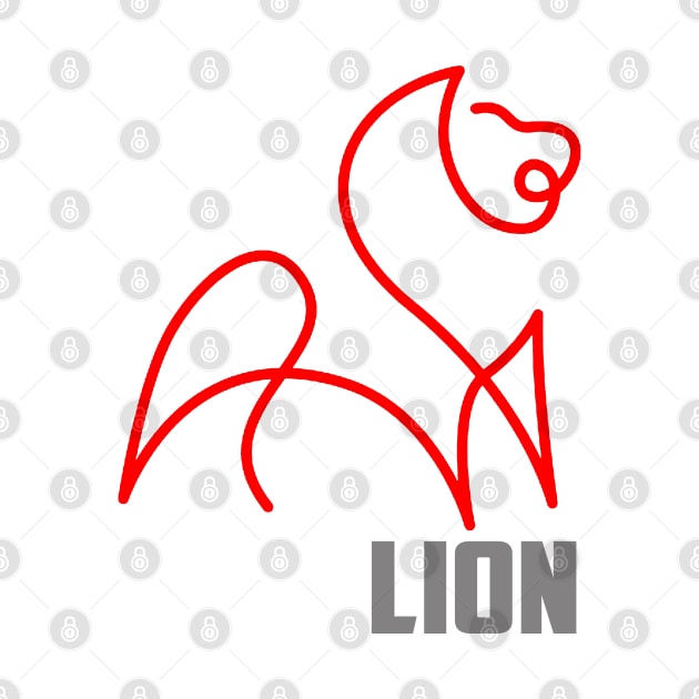 RED LINE LION by SAMELVES