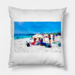 A Day at the Beach Pillow