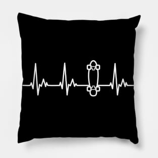 My Heart Beats for Skateboarding Pillow