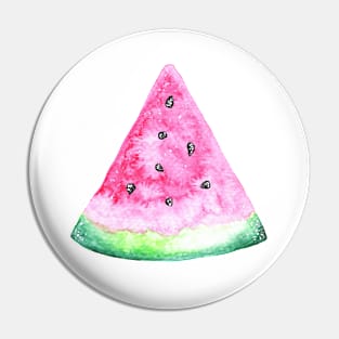 Pink Watercolor Watermelon Slice Pin