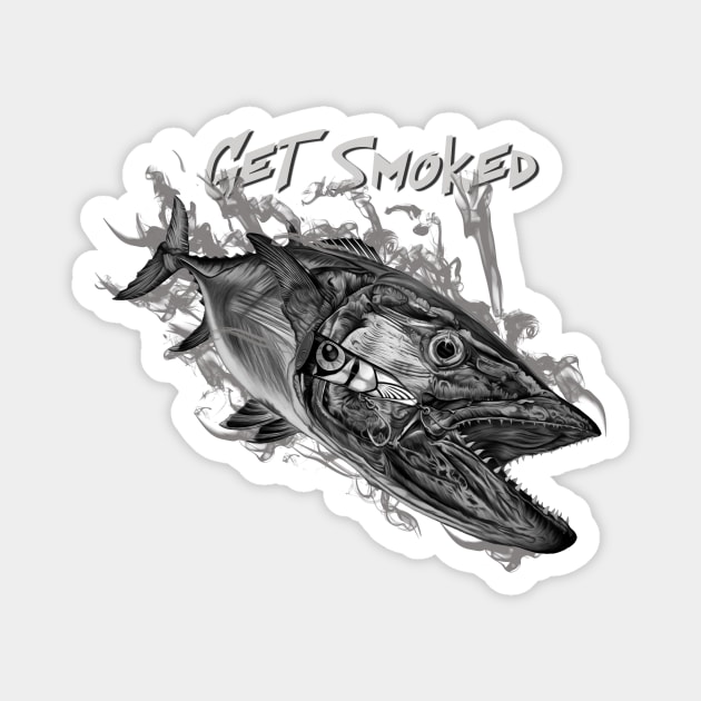 get smoked dog Magnet by Art by Paul