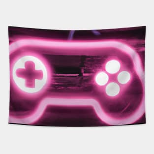 Neon Gaming Controller for Gamer Tapestry