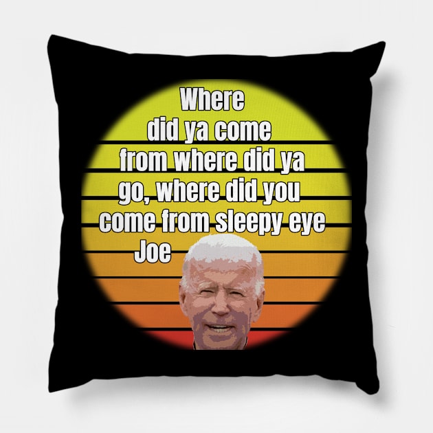 Sleepy Eye Joe Pillow by Views of my views