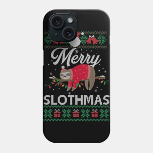 Merry Slothmas Funny Sloth Lazy Family Xmas Holiday Gift For Men Women Phone Case