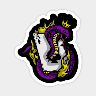 Snake Cobra Fire Purple Yellow Magnet