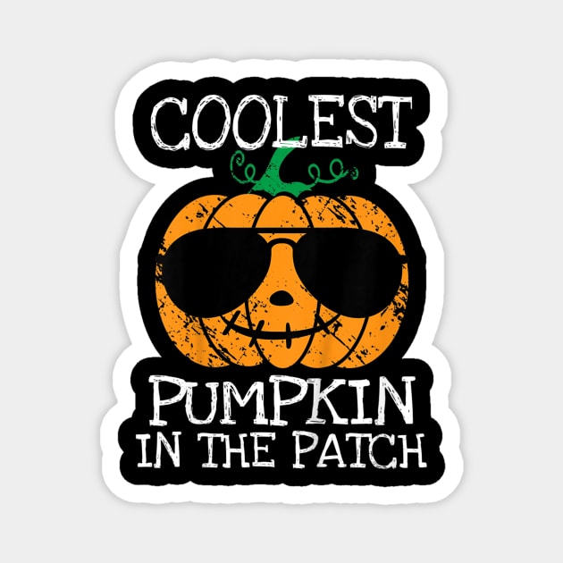 Kids Coolest Pumpkin In The Patch Halloween Costume Boys Gift Magnet by williamarmin