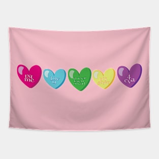 candy hearts Tapestry