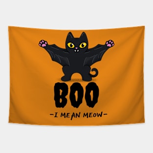 Boo, I mean Meow! Adorable Halloween CatBat Tapestry