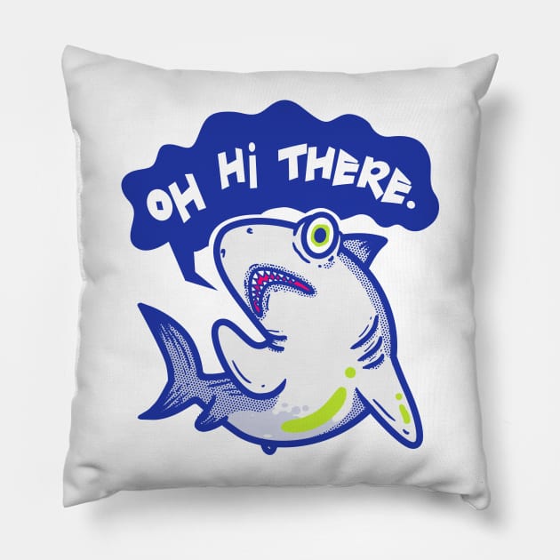 Hello Shark Pillow by supernunal