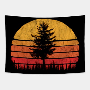 Sun Minimalist E Tree Tapestry