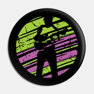 Modern Style Guitar Player Pin