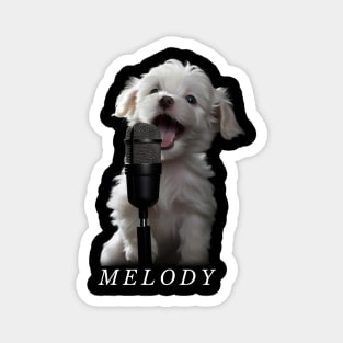 Melody a Singing Puppy Dark Magnet