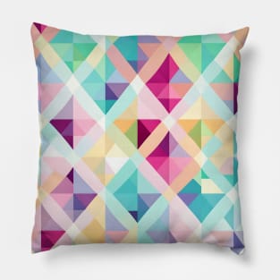 ELEGANT MULTICOLORED DIAMOND DESIGN, PASTEL COLOR, DIAMOND PATTERN Pillow