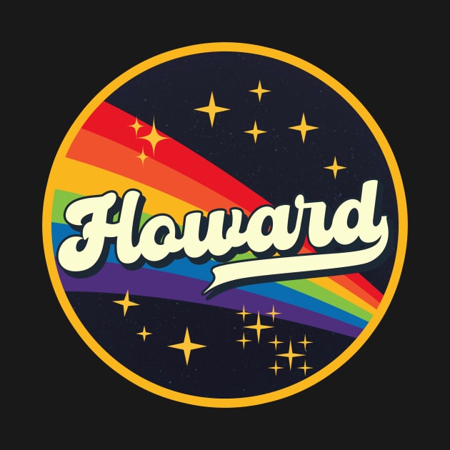 Howard // Rainbow In Space Vintage Style by LMW Art