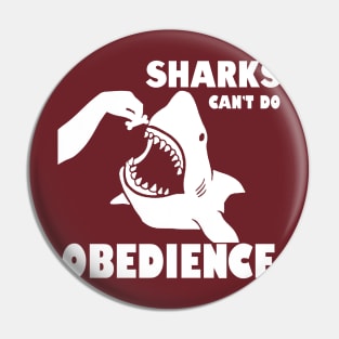 Shark Obedience - white Pin