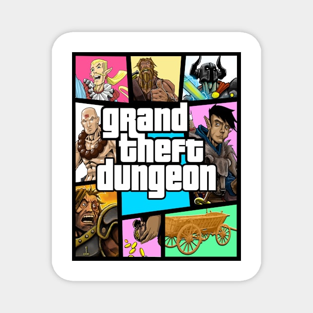 Grand Theft Dungeon Magnet by AuthorsandDragons