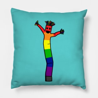 tube man rainbow Pillow