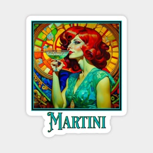 Art Nouveau Martini Magnet