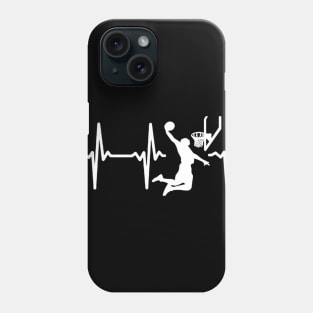 Basketball Heartbeat Gift T-shirt For Men Women Kids Phone Case