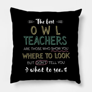 The best Owl Teachers Appreciation Gifts - Quote Show you where to look Pillow