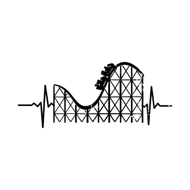 Roller Coaster Shirt | Heartbeat ECG Gift by Gawkclothing