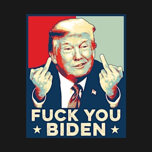 Trump Middle Finger Biden Harris Republican T-Shirt