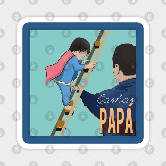 Gashas Papá Magnet by Cepepasart