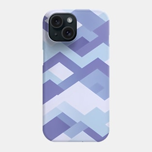 Abstract Geometric Pattern - denim blue scheme Phone Case