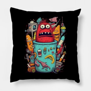 Monster Tshirt Pillow
