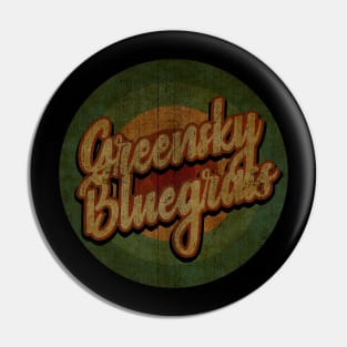 Circle Retro Vintage Greensky Bluegrass 80s Pin