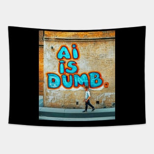 AI Is Dumb Artificial Intelligence A.I. Art AI Graffiti Tapestry