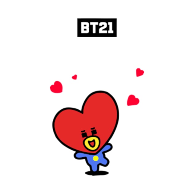 bt21 bts exclusive design 54 by Typography Dose