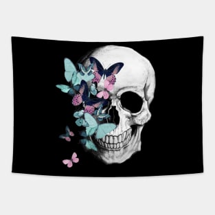 Skull and butterflies, sugar skulls and butterfly Tapestry