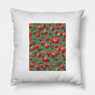 Apples Wildflower Flora Since Bloom Vintage Pillow