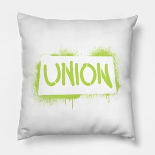 union stencil - green Pillow