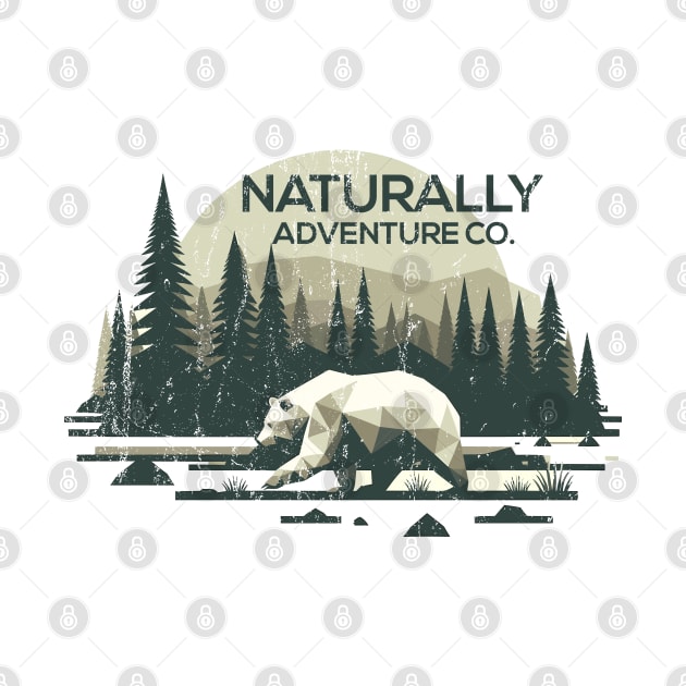 Polygon Bear in the forest by Casually Fashion Store