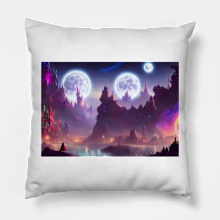 beautiful magical land Pillow