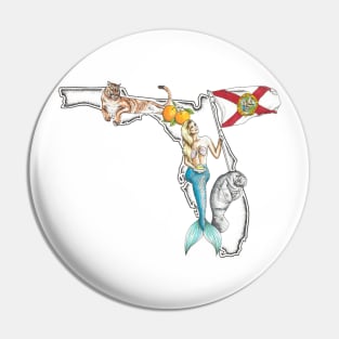 Florida Mermaid Pin