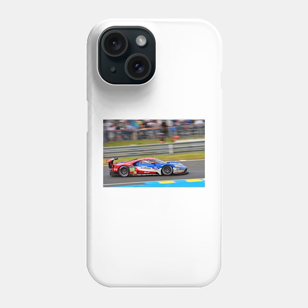 Ford GT no68 24 Hours of Le Mans 2016 Phone Case by AndyEvansPhotos