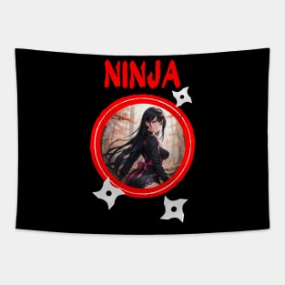 Ninja Target Love Cute Anime Girl Tapestry