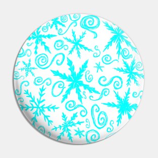 Snowing (White Background) Pin