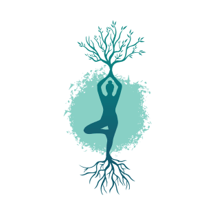 Yoga Woman Tree Tshirt T-Shirt