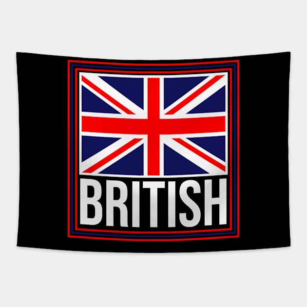 British Flag. Cool Union Jack Flag. Vintage English Flag Tapestry by Jakavonis