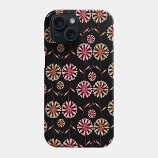 Pink and Yellow Repeating Rounded Flowers Phone Case